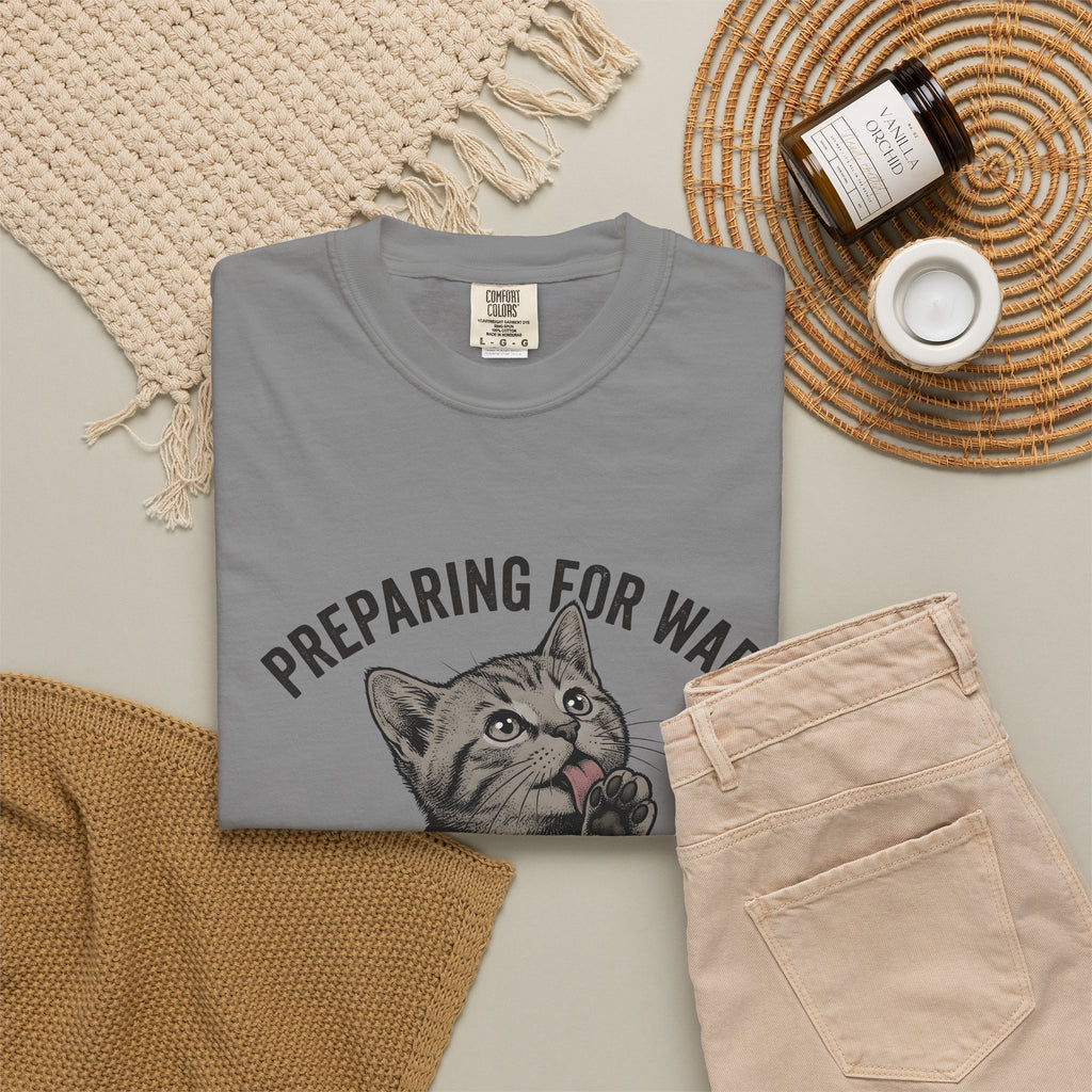 Striped Cat Cat Jokes Gift Sketch Tabby Cat Feline Fan Drawing Retro Claw T-Shirt