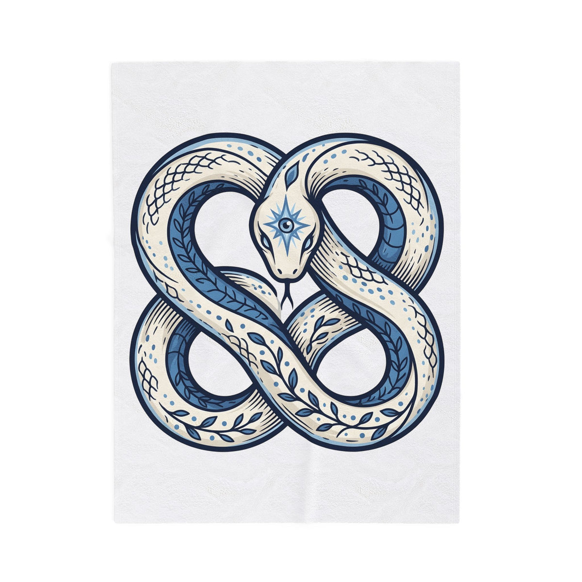 Magical Serpent Blanket Boho Chic Mysticism Gift Women Primitive Blanket Snake Blanket Bohemian Fan Naive Blanket Occult Graphic Body Art All