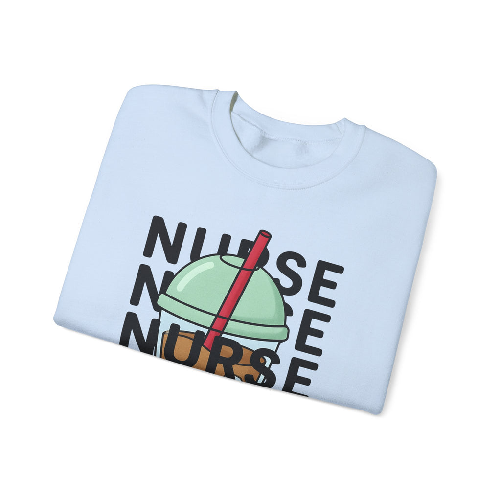 Chilled Coffee Cup Sweatshirt Nurses Beverage Gift Women Anime Sweatshirt Coffee Sweatshirt Sweatshirt Nurse Enthusiast Manga Sweatshirt Drink Graphic Line Art