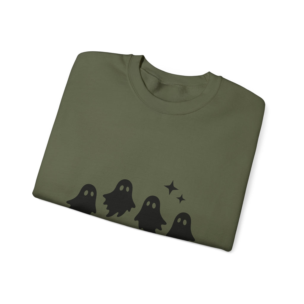 Ghost Halloween Spooky Gift Minimalist Specter Horror Fan Ghostly Creepy Silhouette Sweatshirt