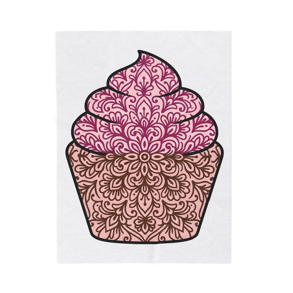 Cupcake Clipart Blanket Desserts Confectionery Gift Women Hand Drawn Blanket Muffin Blanket Pastry Fan Illustrated Blanket Candy Graphic Geometric