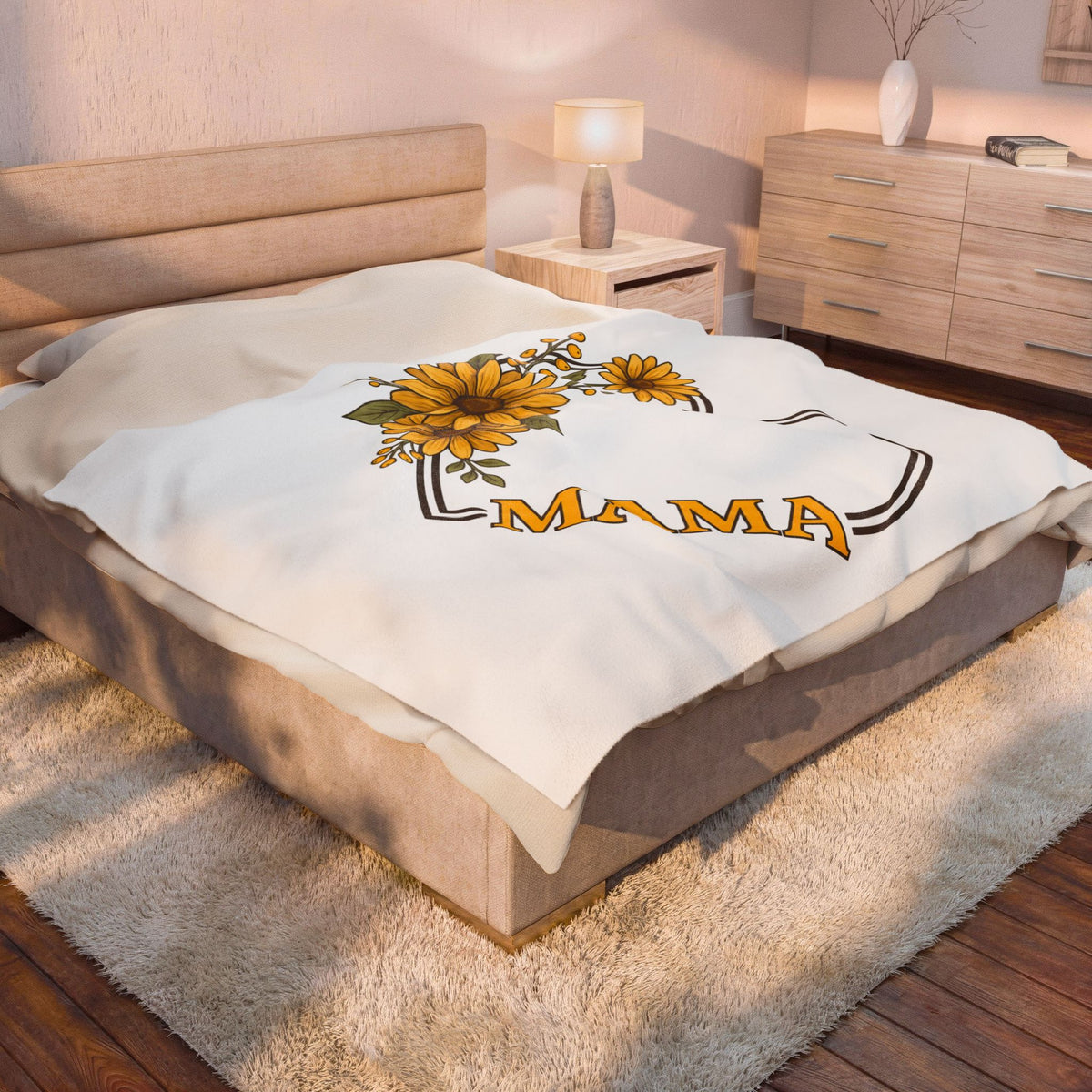 Sunflower Heart Blanket Moms Floral Gift Women Boho Blanket Sunflower Blanket Motherhood Enthusiast Hippie Blanket Floral Graphic Vintage Leaves