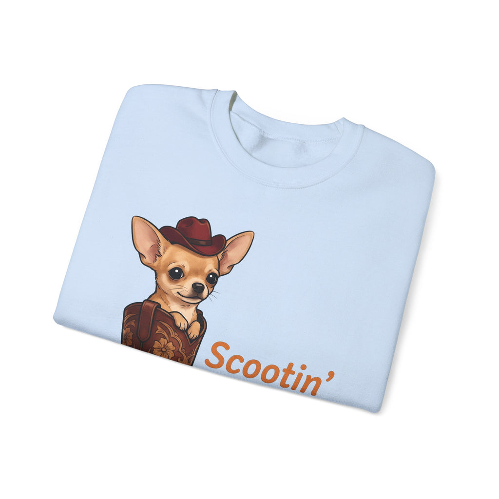 Chihuahua Cowboy Sweatshirt Dog Country Gift Women Hand Drawn Sweatshirt Puppy Sweatshirt Dog Fan Illustrated Sweatshirt Country Graphic Rustic Cowboy Boot
