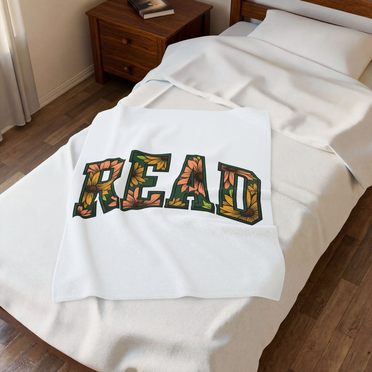 Flower Script Blanket Teacher Texts Gift Women Thick Blanket Typography Blanket Educator Enthusiast Calligraphy Blanket Message Graphic Old School