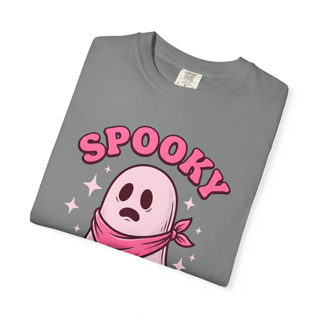 Ghost Scarf Cowgirl Season Gift Comic Scarf Rodeo Fan Cartoon Autumn Vintage Glitter T-Shirt