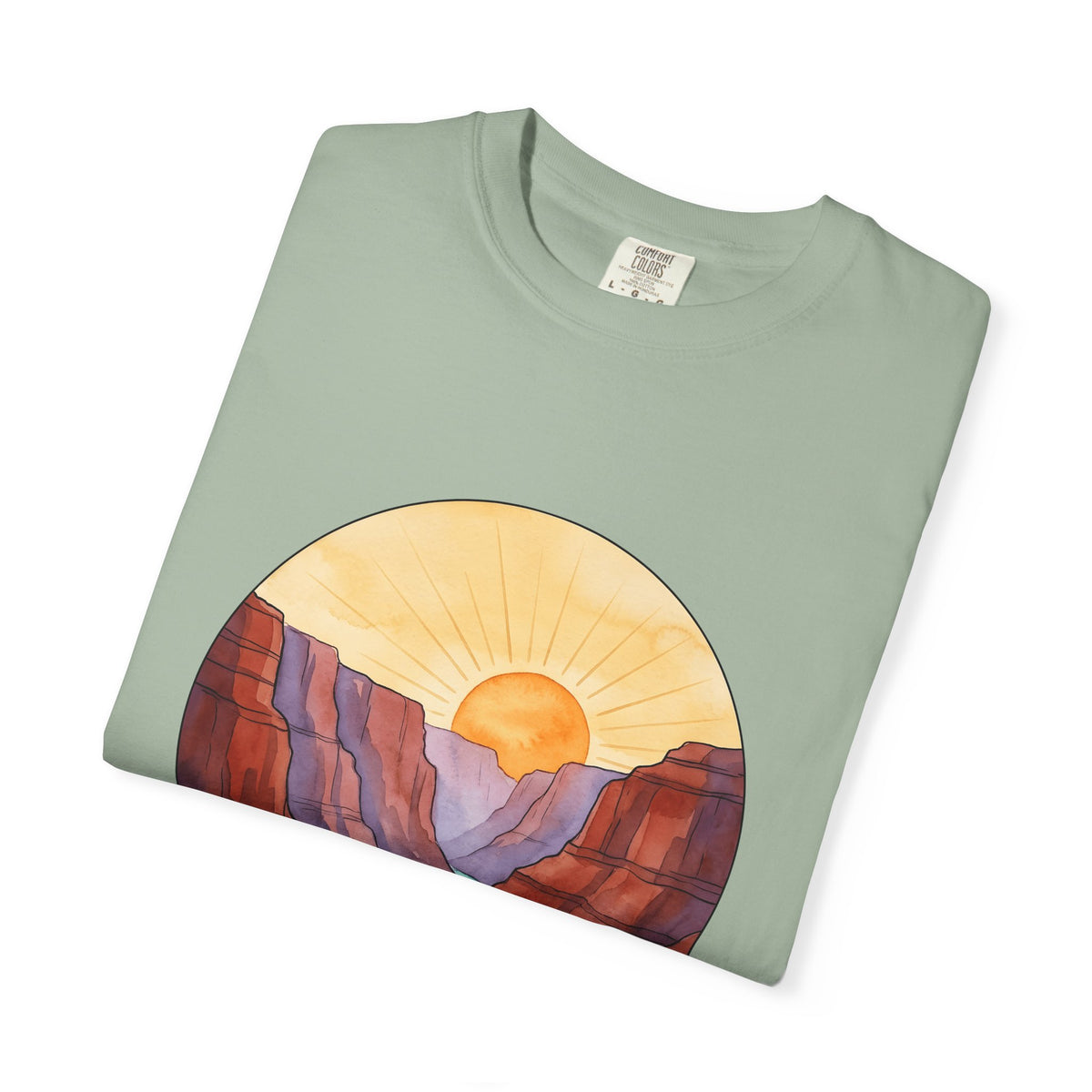 Desert Canyon T-Shirt Nature Hiking Gift Women Hand Painted T-Shirt Canyon T-Shirt Outdoors Enthusiast Painted T-Shirt Trekker Graphic Retro Dawn