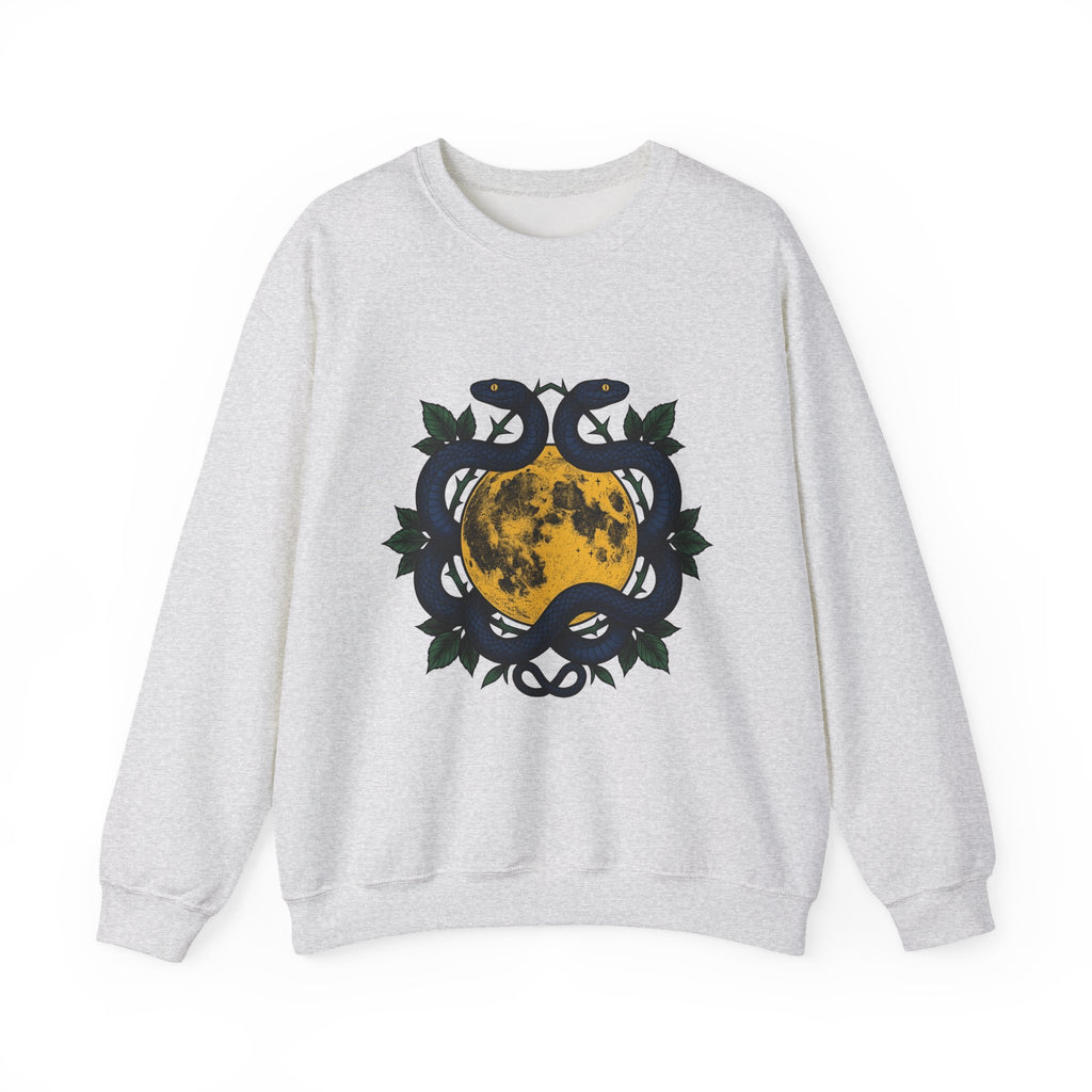 Lunar Snake Boho Chic Astronomy Gift Folk Moon Snake Bohemian Fan Tribal Galaxy Sketch Sweatshirt