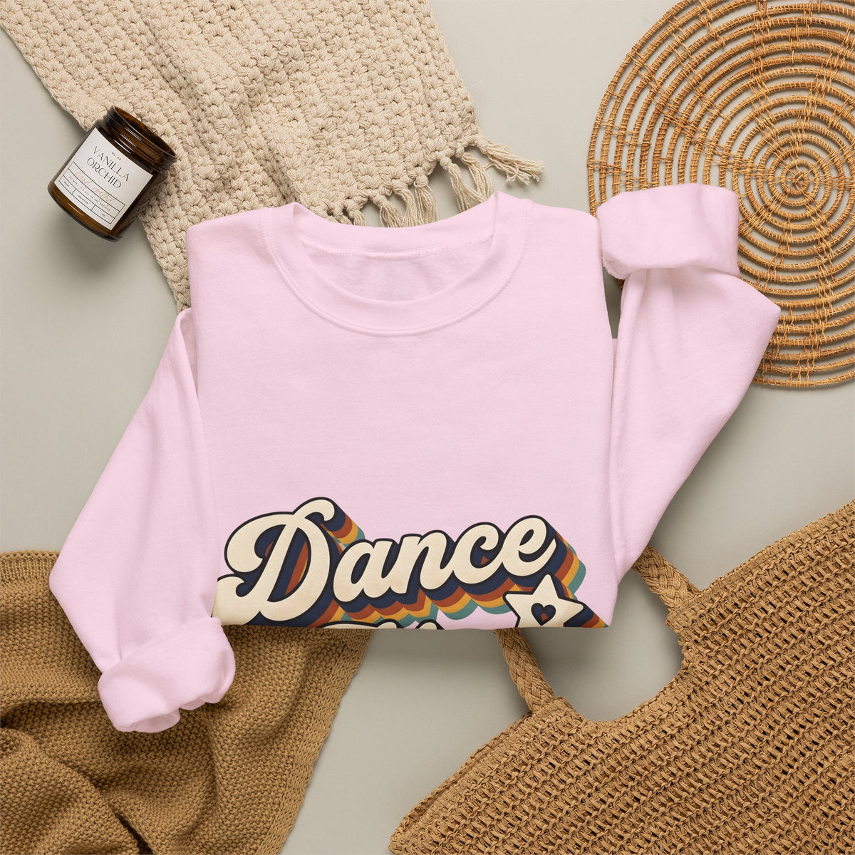 Vintage Lettering Sweatshirt Moms Ballet Gift Women Block Sweatshirt Typography Sweatshirt Motherhood Enthusiast Typography Sweatshirt Dance Graphic Classic