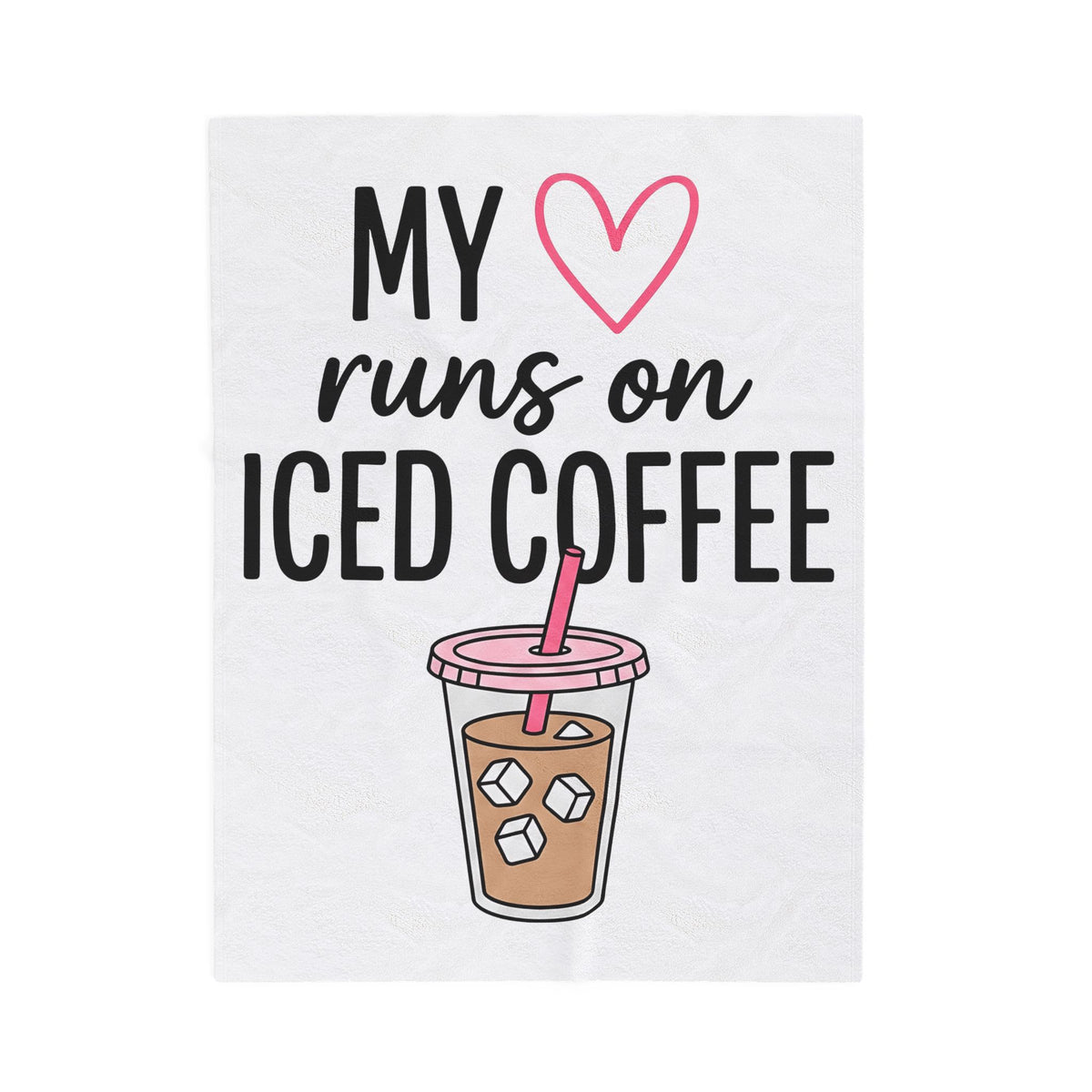 Cold Coffee Cup Blanket Moms Espresso Gift Women Adorable Blanket Coffee Blanket Blanket Mother Fan Coffee Blanket Caffè Graphic Simple Love Symbol