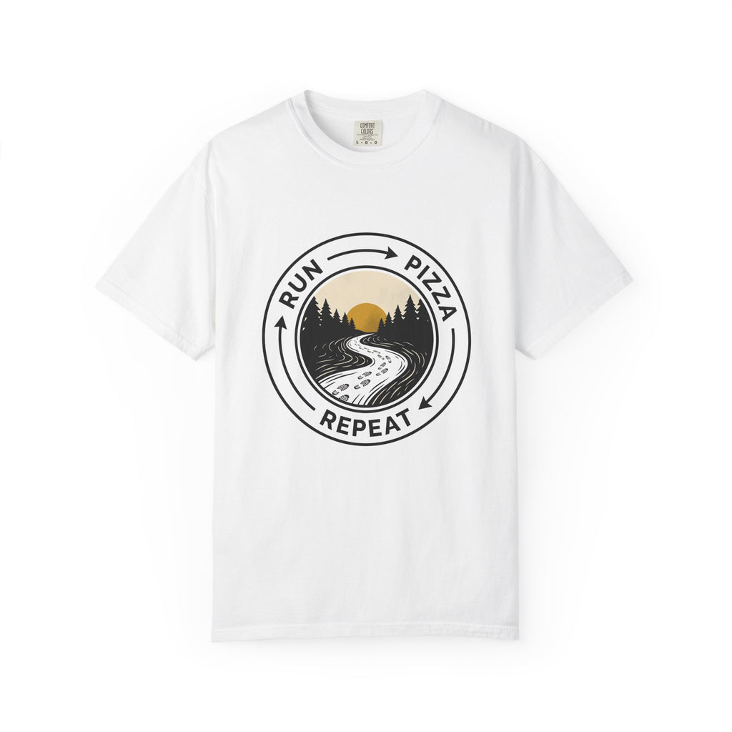 Hiking Trail Sports Jogging Gift Sketch Trail Athlete Enthusiast Drawing Runner Cartoon T-Shirt