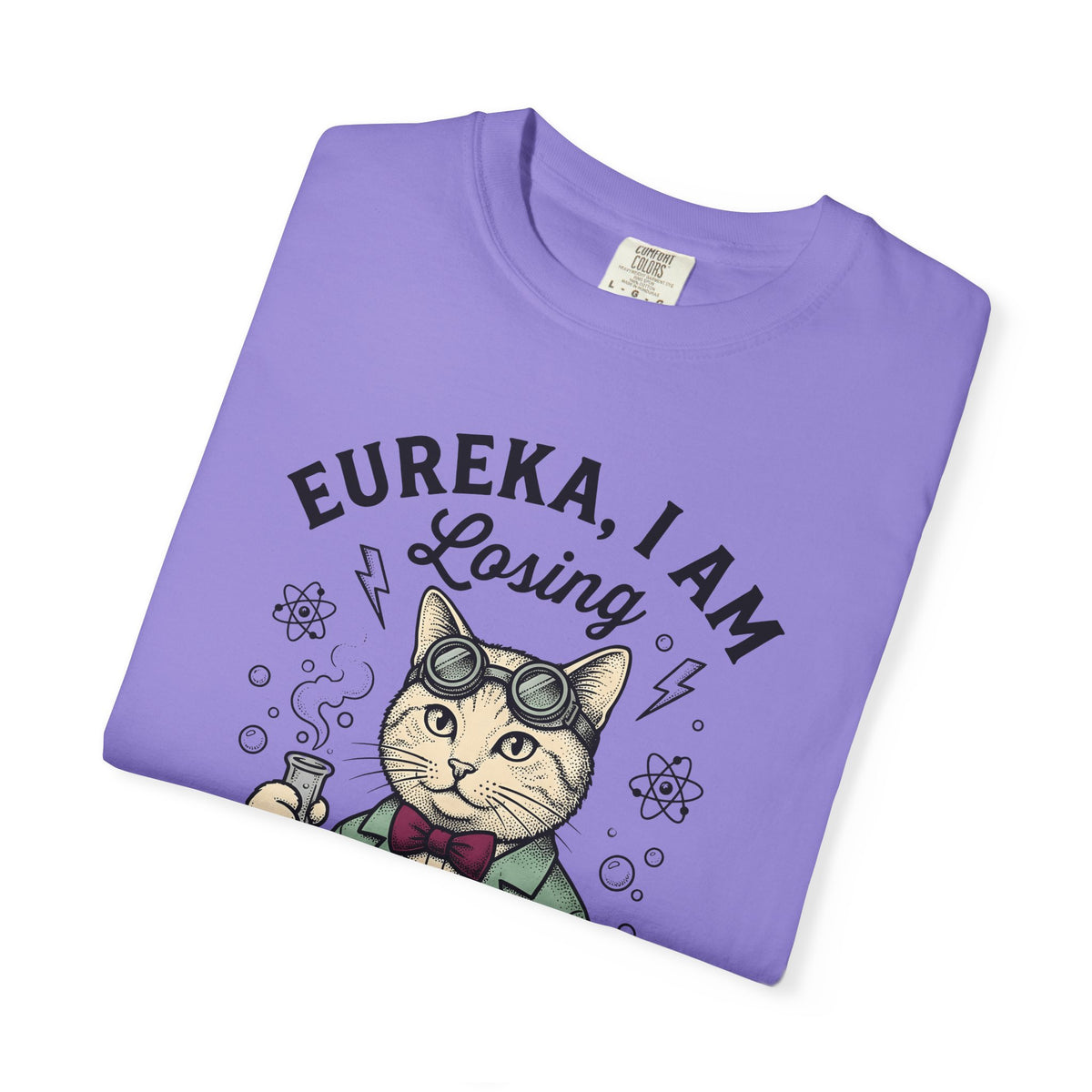Scientist Cat T-Shirt Cat Science Gift Women Vintage T-Shirt Feline T-Shirt Cat Fan Retro T-Shirt Scientific Graphic Hand Drawn Beaker T-Shirt