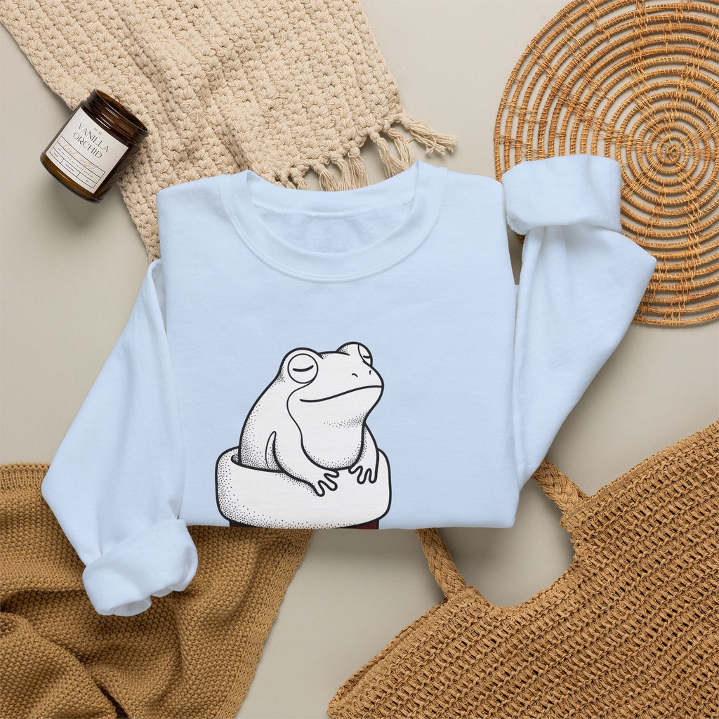 Frog Holiday Sock Sweatshirt Christmas Pet Gift Women Modern Sweatshirt Toad Sweatshirt Xmas Fan Holiday Sweatshirt Animal Graphic Doodle Xmas Stocking Sweatshirt