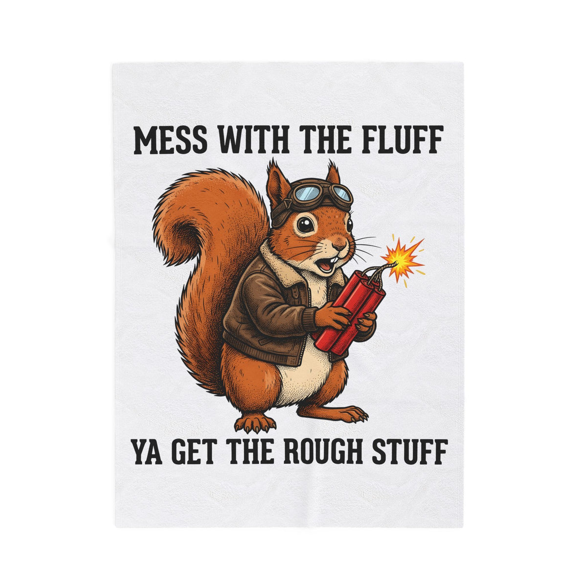 Chipmunk Flight Jacket Blanket Funny Wildlife Gift Women Comic Blanket Bomber Jacket Blanket Humor Fan Cartoon Blanket Animal Graphic Retro