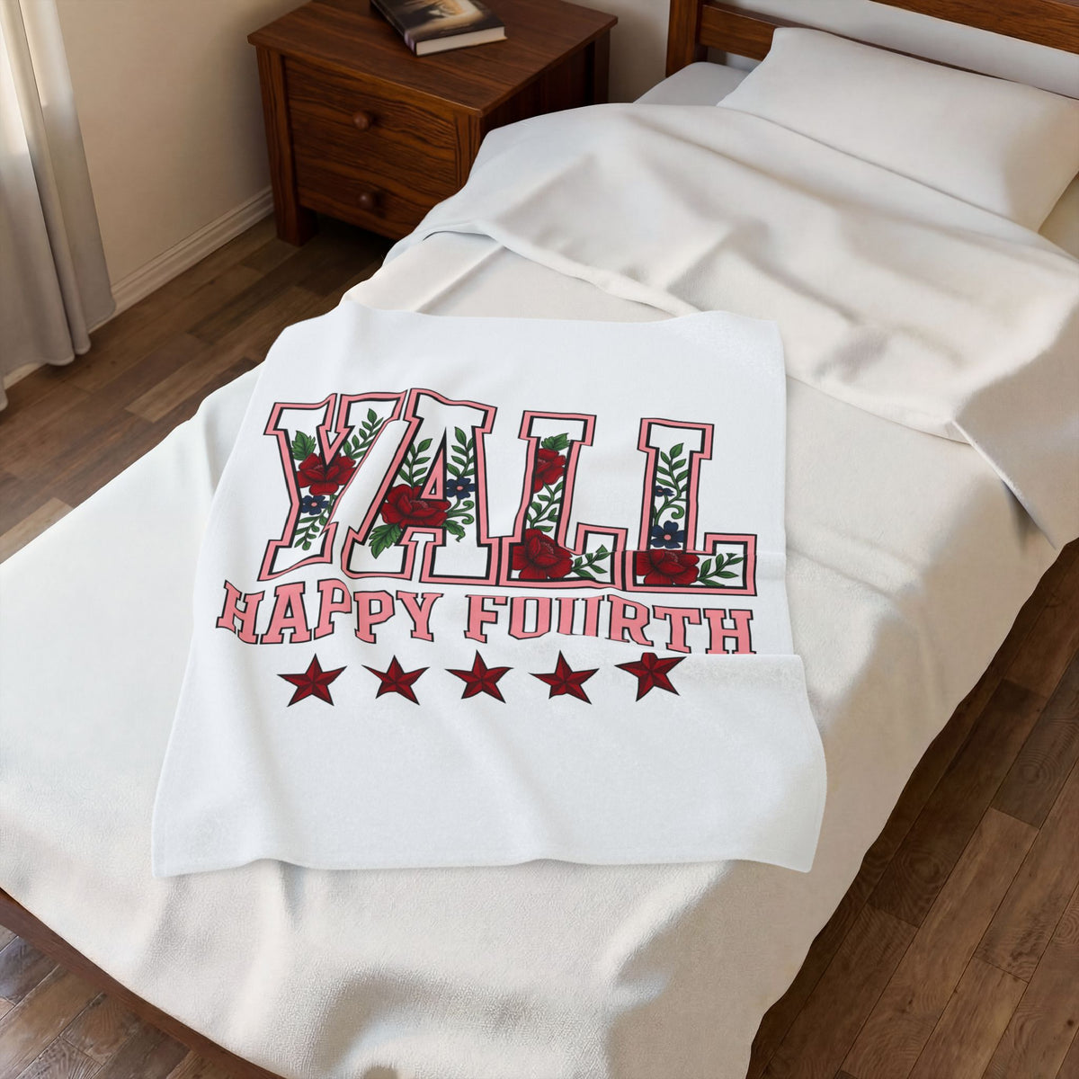 Bloom Varsity Initials Blanket 4th Of July Independence Gift Women Heavy Blanket Varsity Jacket Blanket Patriotic Fan Grunge Blanket Freedom