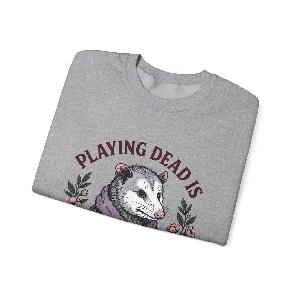 Possum Possum Critter Gift Line Opossum Possum Fan Drawing Old Fashioned Flower Bouquet Sweatshirt