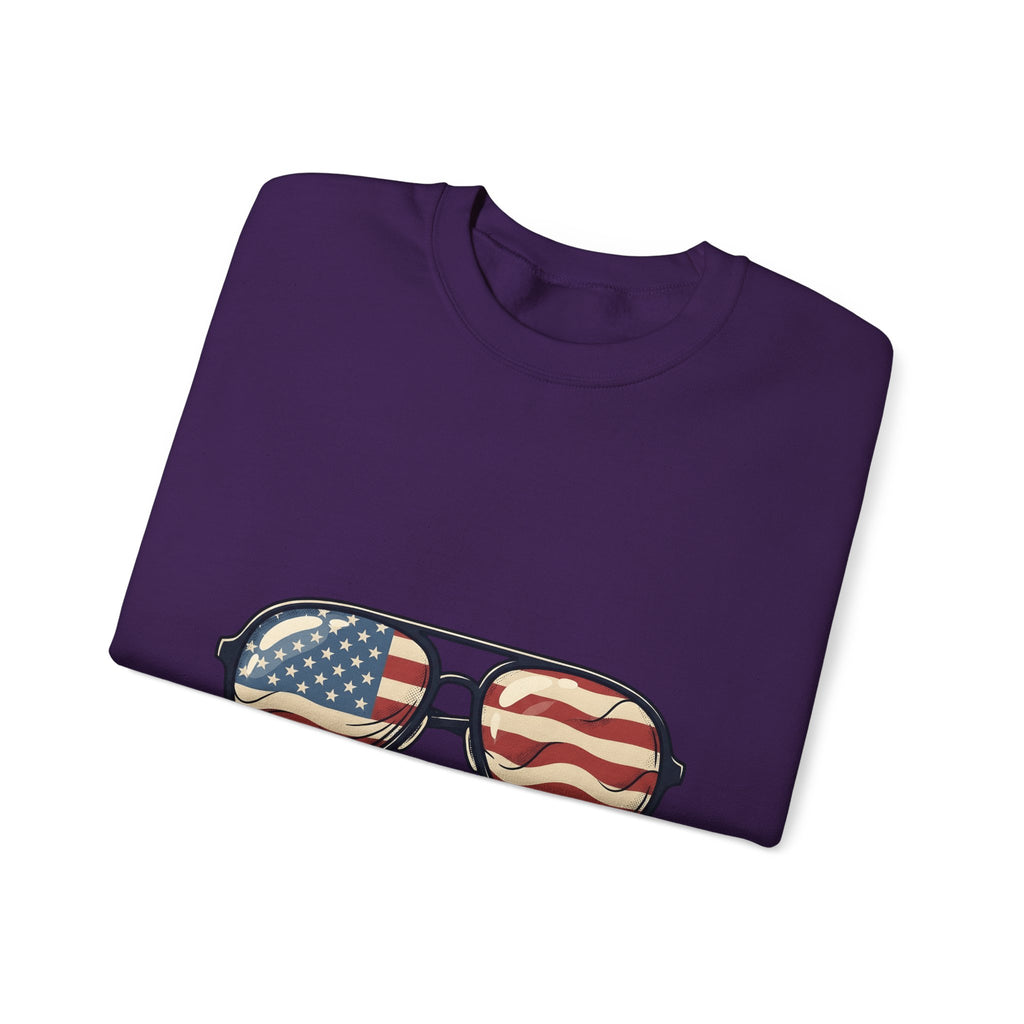 Sunglass Aviators Sweatshirt 4th Of July Freedom Gift Women Hand Drawn Sweatshirt Shades Sweatshirt Independence Day Fan Illustrated Sweatshirt Liberty Graphic