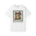 Festive Bell T-Shirt Christmas Seasonal Gift Women Retro T-Shirt Jingle Bell T-Shirt Christmas Fan Vintage T-Shirt Holiday Graphic Rustic Fir Twig