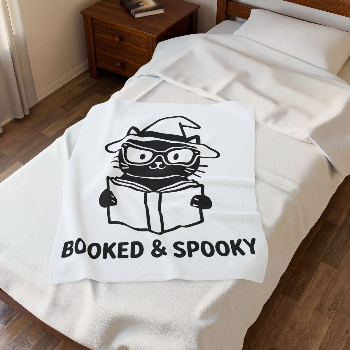Dark Cat Witch Blanket Halloween Literature Gift Women Animated Blanket Black Cat Witch Blanket Horror Fan Cartoon Blanket Book Graphic Clean