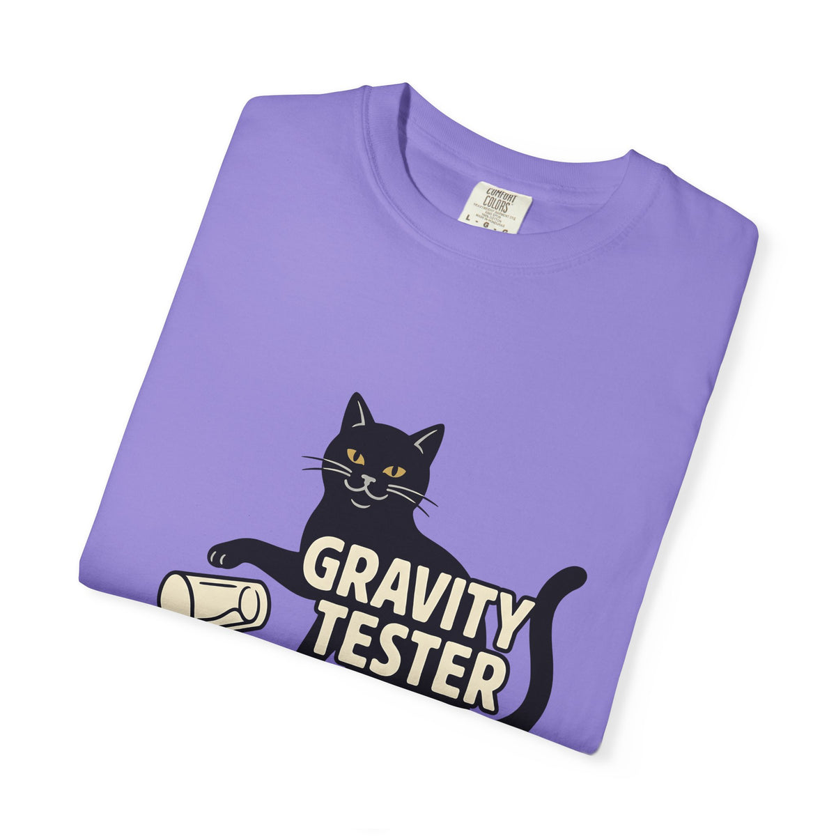 Black Cat Cat Humor Gift Cartoon Kitty Feline Fan Comic Retro Spilled Glass T-Shirt