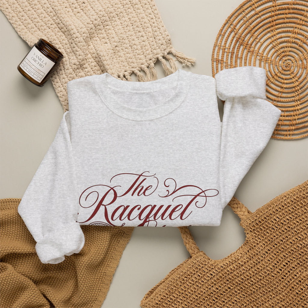 Tennis Rackets Sweatshirt Tennis Games Gift Women Handwritten Sweatshirt Racket Sweatshirt Tennis Fan Handwritten Sweatshirt Sports Graphic Classic Heart Shape