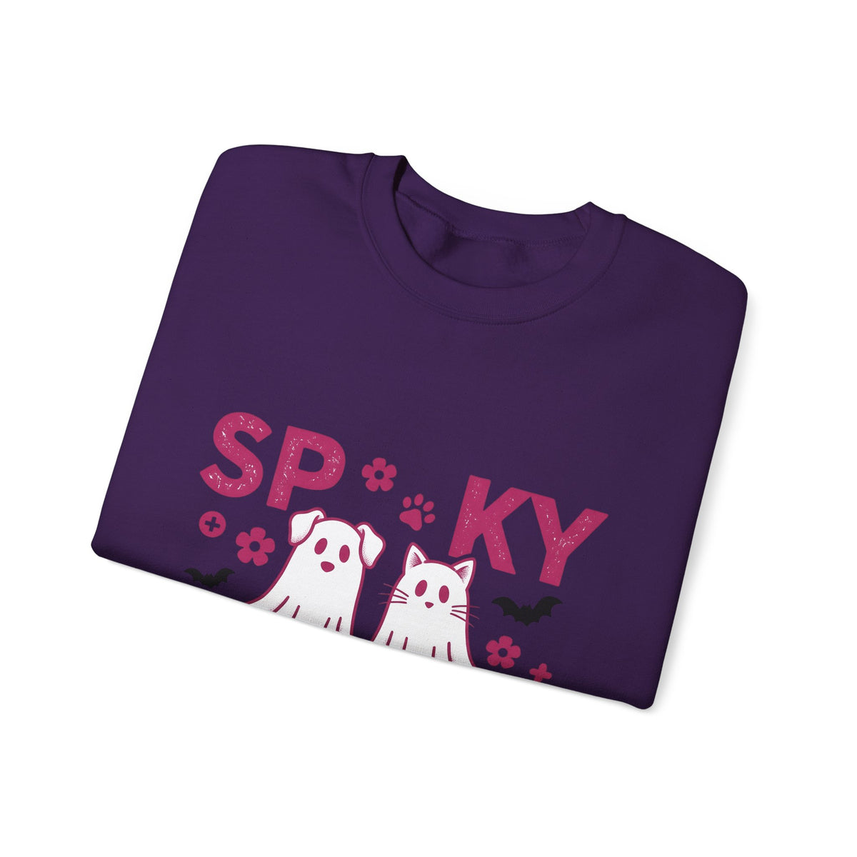 Spooky Dog Cat Sweatshirt Vet Tech Holiday Gift Women Adorable Sweatshirt Halloween Cat Sweatshirt Veterinary Technician Fan Cute Sweatshirt Christmas Graphic