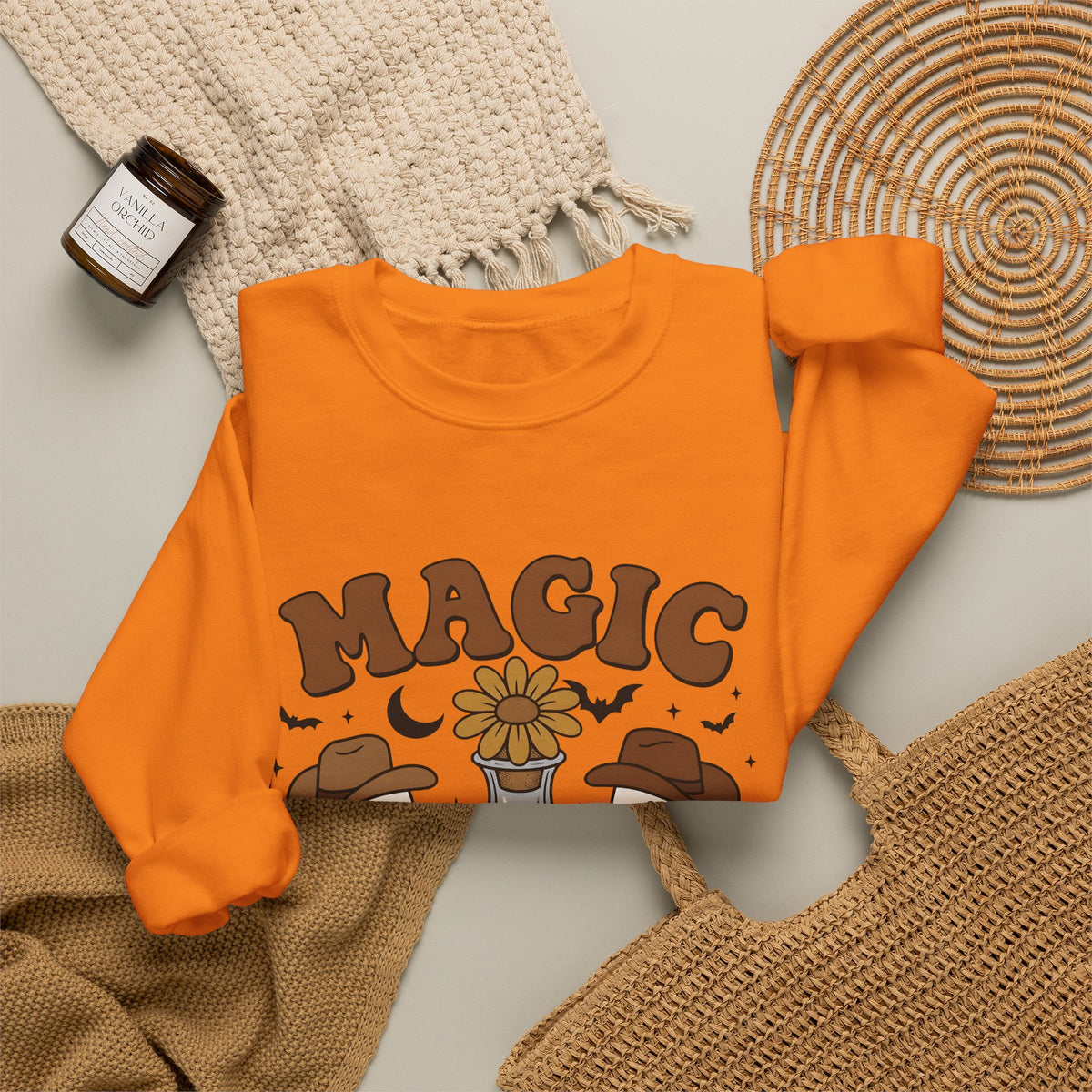 Cowboy Ghosts Sweatshirt Halloween Witchcraft Gift Women Vintage Sweatshirt Specters Sweatshirt Horror Fan Occult Graphic Sweatshirt Retro Potion Bottle Sweatshirt
