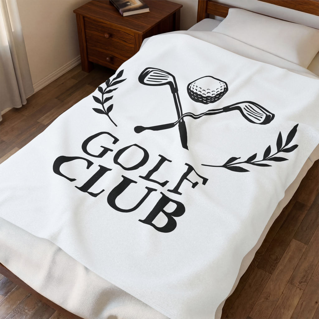 Golf Clubs Golf Camping Gift Simple Golfing Golfer Enthusiast Minimalist Outdoor Retro Golf Ball Blanket