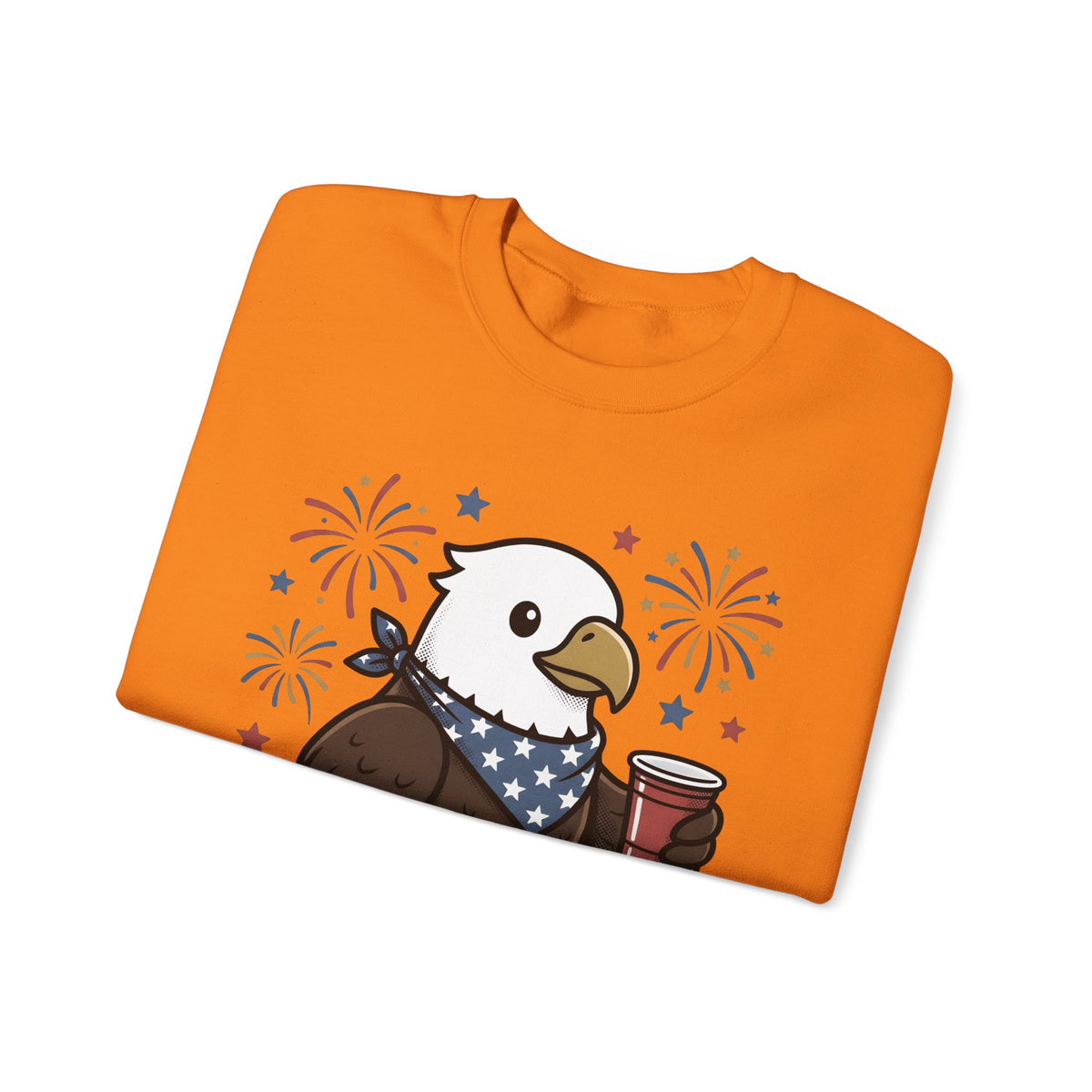 Bald Eagle Sweatshirt 4th Of July Usa Gift Women Comic Sweatshirt Eagle Sweatshirt Independence Day Fan Cartoon Sweatshirt American Graphic Vintage Fireworks