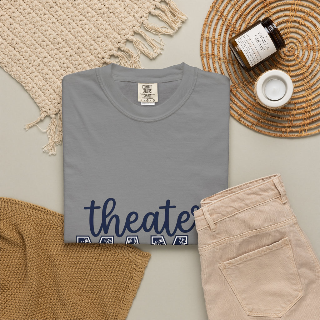Flower Lettering T-Shirt Moms Plays Gift Women Strong T-Shirt Typography T-Shirt Motherhood Fan Bold T-Shirt Theater Graphic Contemporary Blossoms