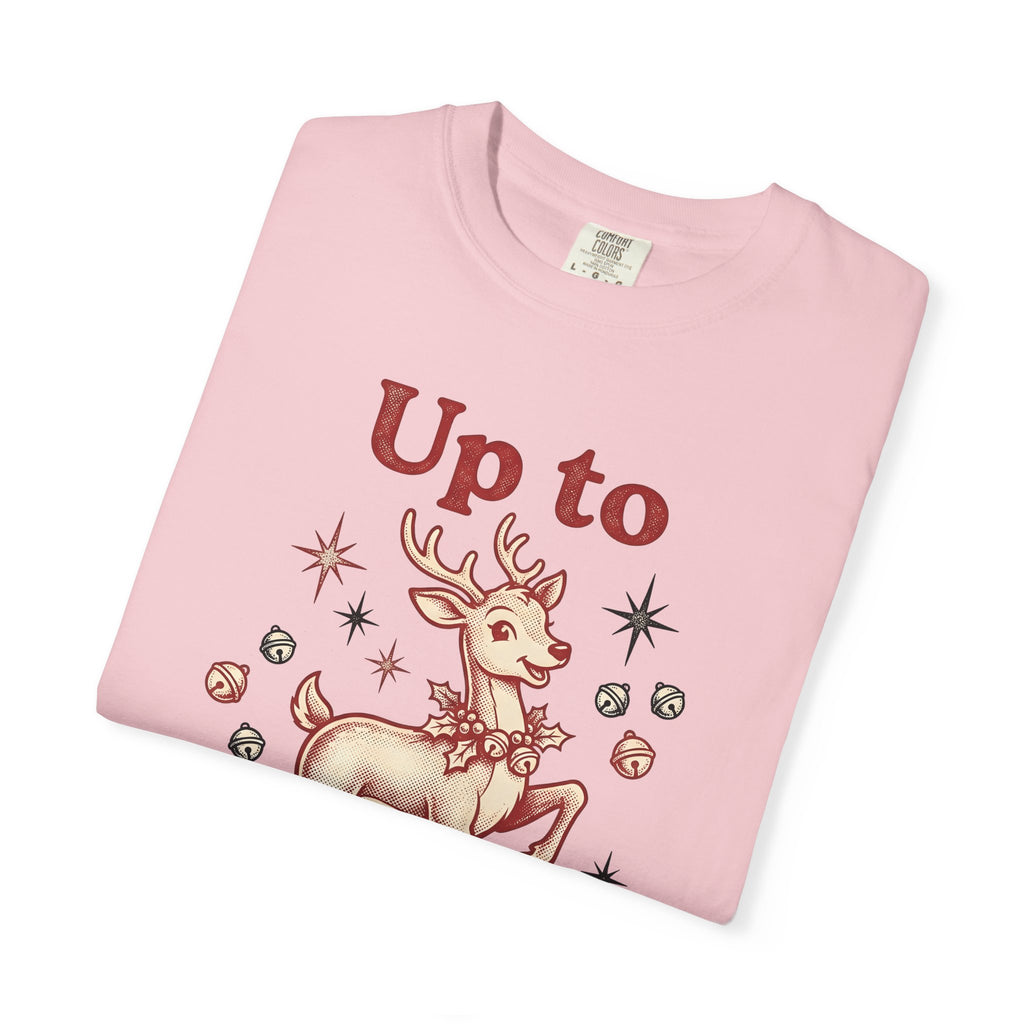 Reindeer Graphic T-Shirt Christmas Holiday Gift Women Vintage T-Shirt Caribou T-Shirt Xmas Fan Distressed T-Shirt Seasonal Graphic Retro Jingle