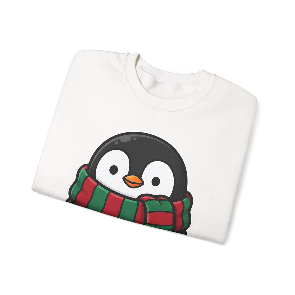 Penguin Clipart Sweatshirt Animals Festive Gift Women Kawaii Sweatshirt Pinguin Sweatshirt Wildlife Fan Cute Sweatshirt Holiday Graphic Comic Neck Wrap Sweatshirt