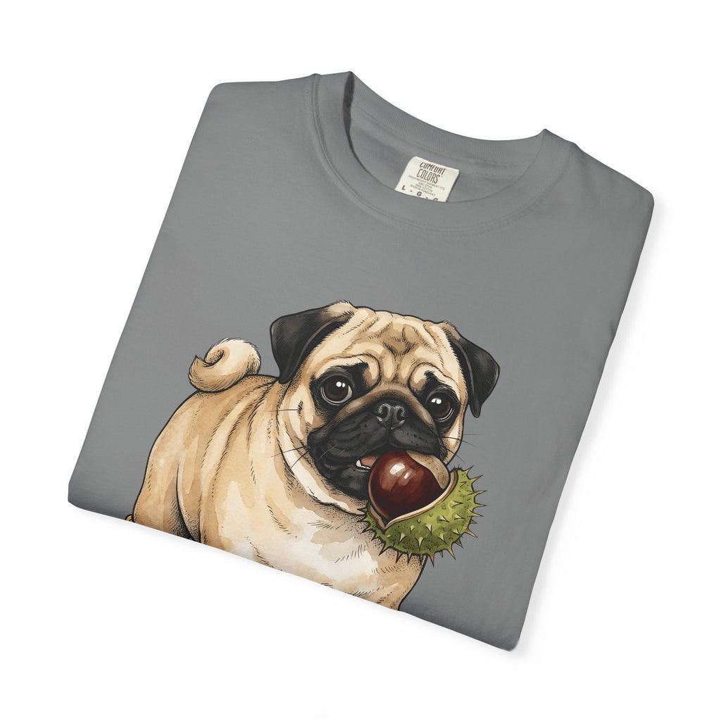 Pug Canine T-Shirt Dog Foliage Gift Women Acrylic T-Shirt Dog T-Shirt Dog Fan Painted T-Shirt Floral Graphic Line Art Warm Socks T-Shirt