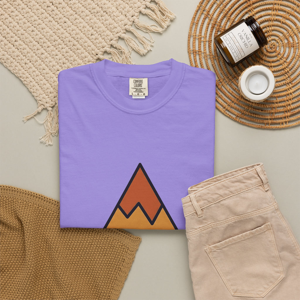 Mountain Nature Outdoors Gift Minimalist Peak Wilderness Enthusiast Simple Adventure T-Shirt