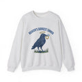 Raven Halo Sweatshirt Funny Animal Gift Women Vintage Sweatshirt Crow Sweatshirt Humor Fan Retro Sweatshirt Creature Graphic Hand Drawn Diamond Ring Sweatshirt