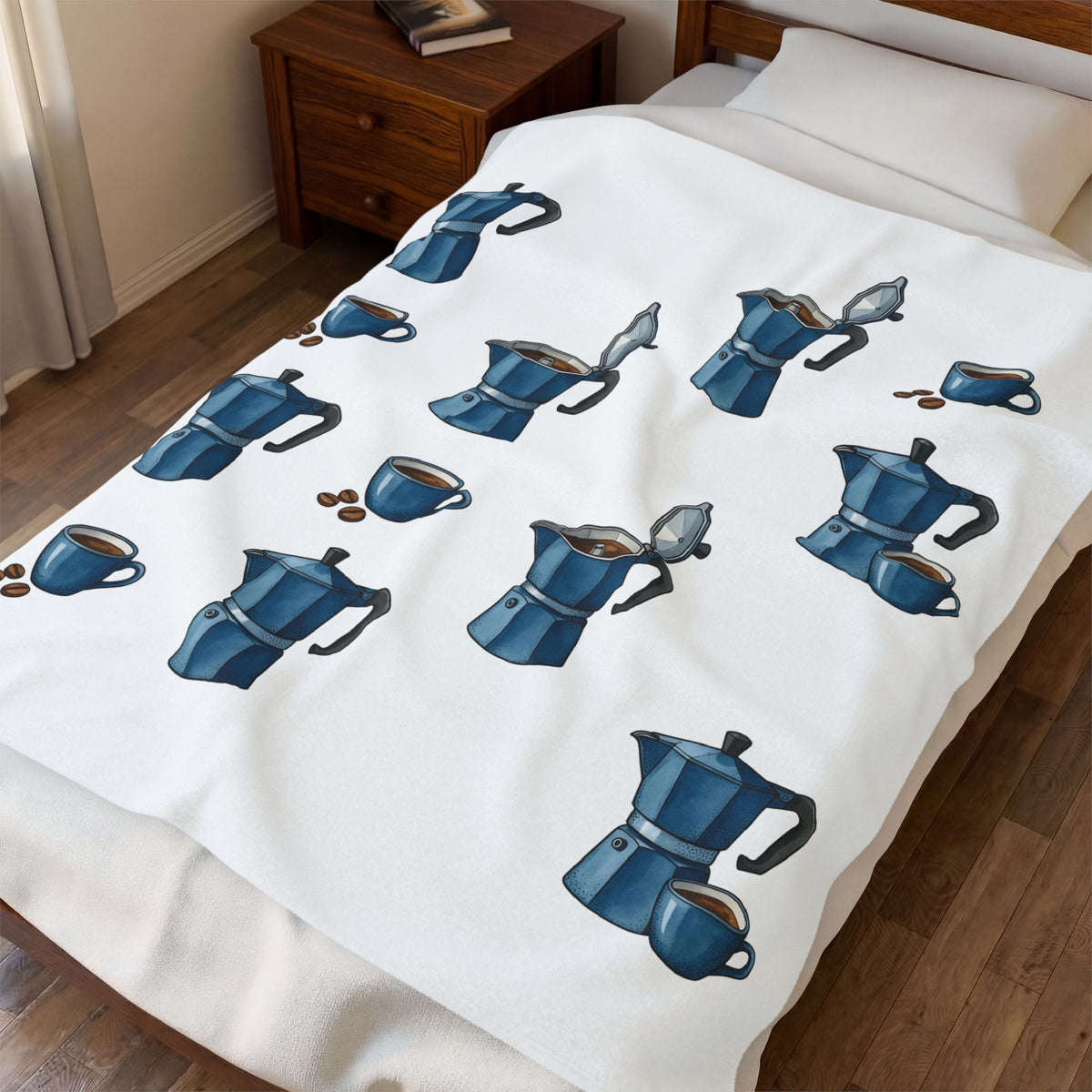 Espresso Maker Coffee Blanket Coffee Cookware Gift Women Paint Blanket Coffee Machine Blanket Coffee Fan Artistic Blanket Kitchenware Graphic