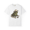 Rodeo Frog T-Shirt Cowgirl Ranch Gift Women Classic T-Shirt Toad T-Shirt Cowgirl Fan Vintage T-Shirt Farm Graphic Line Art Metal Horseshoe T-Shirt