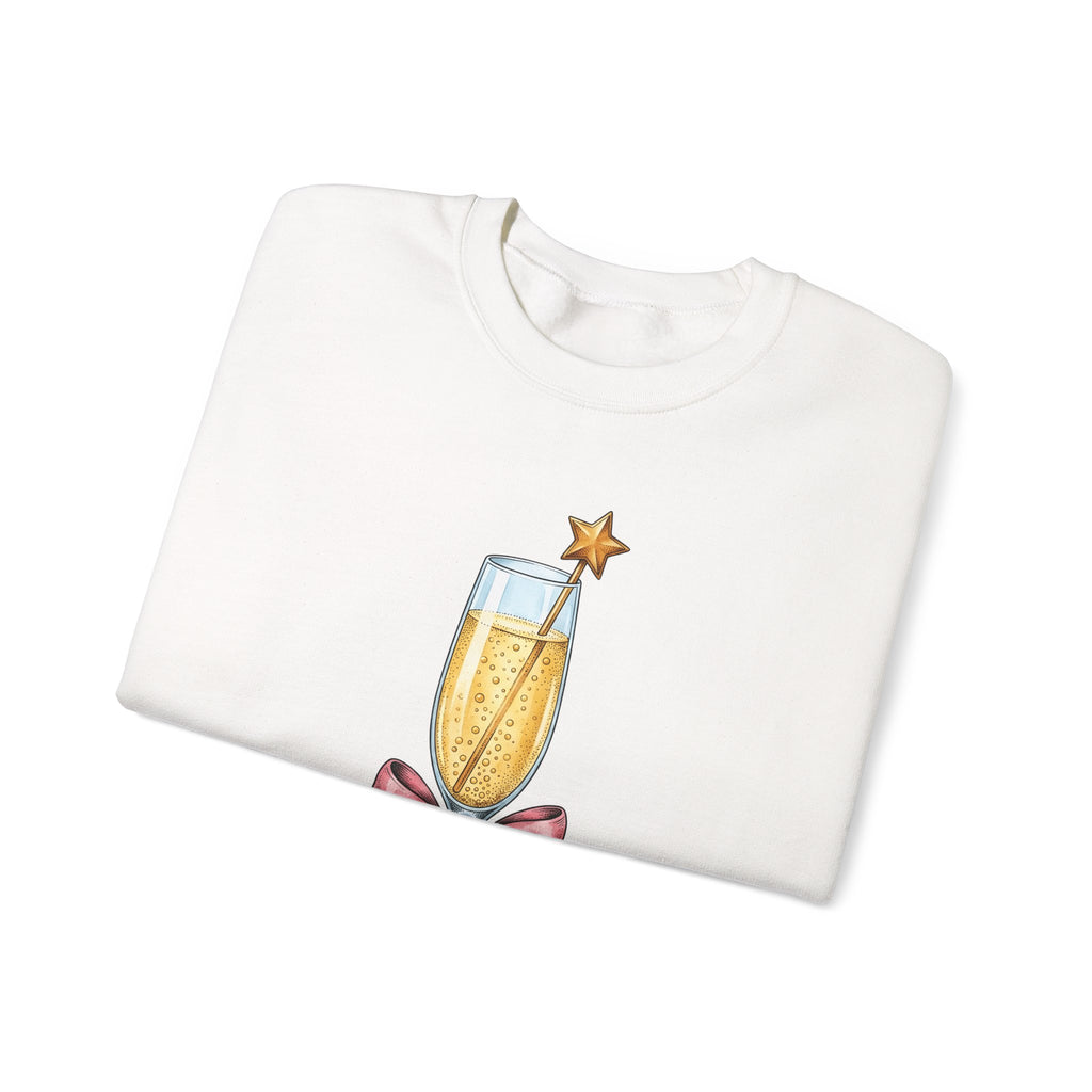 Flute Glass Holiday Occasion Gift Minimalist Glassware Christmas Fan Simple Celebration Sweatshirt