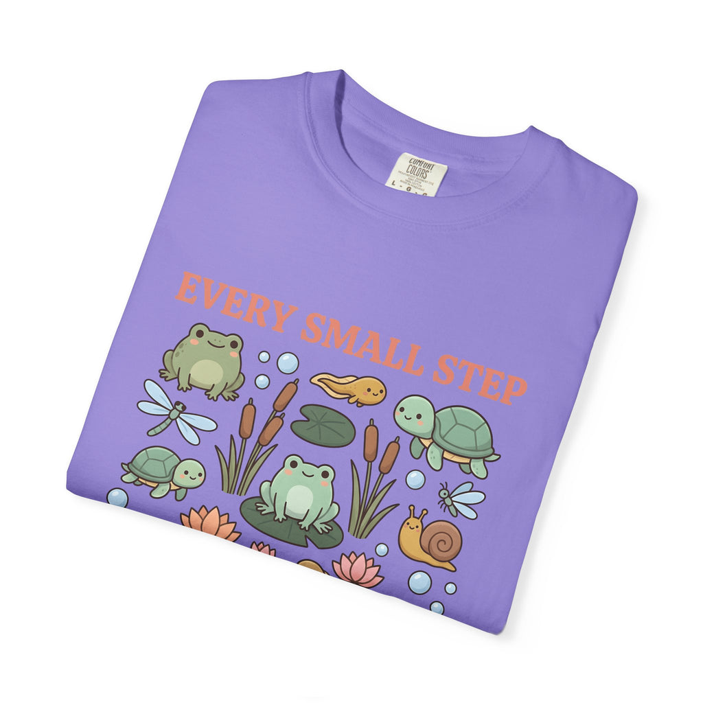 Frog Turtle Snail T-Shirt Motivation Nature Gift Women Cartoon T-Shirt Amphibian T-Shirt Inspirational Enthusiast Comic T-Shirt Environmental