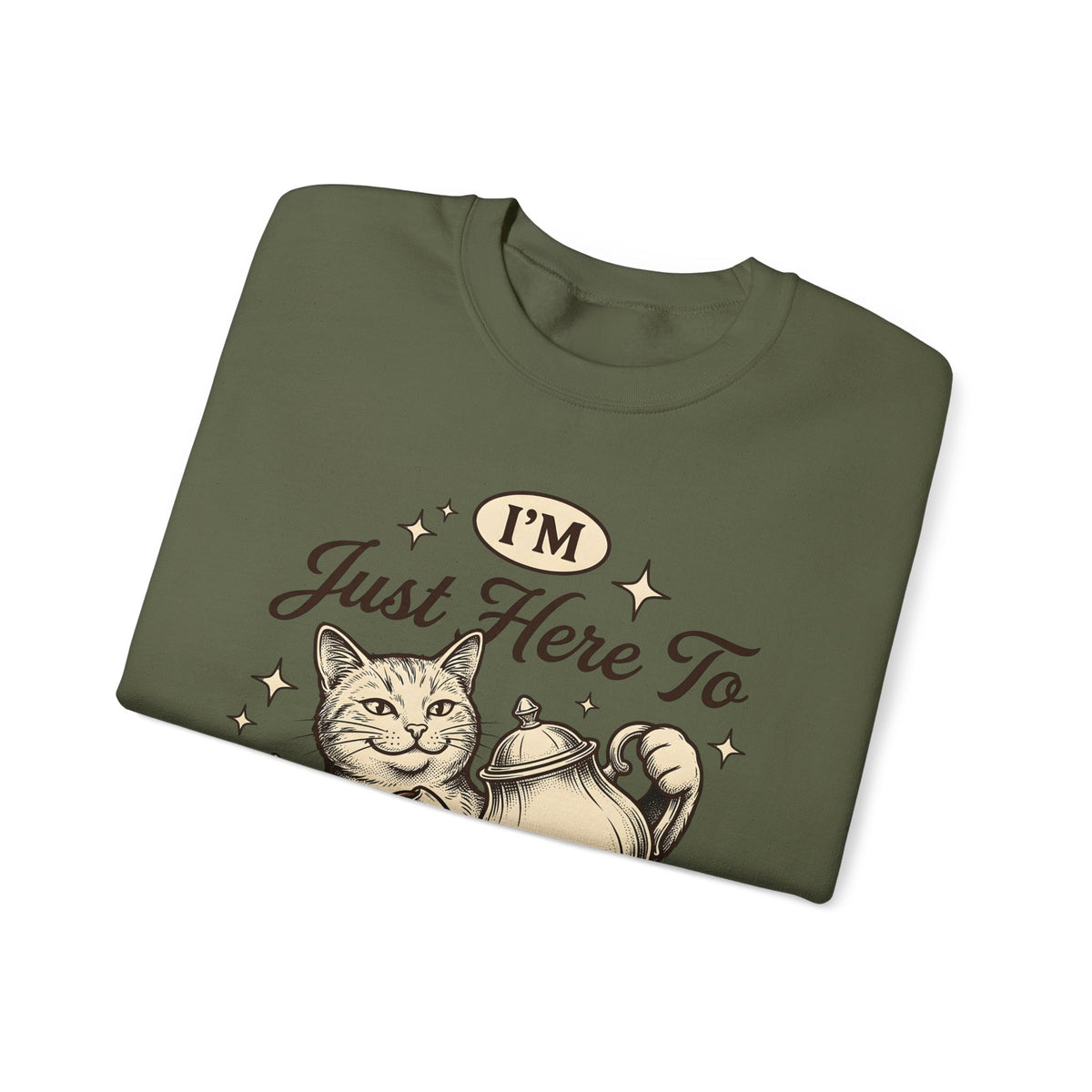 Feline Teapot Sweatshirt Cat Drink Gift Women Classic Sweatshirt Teapot T-Sh