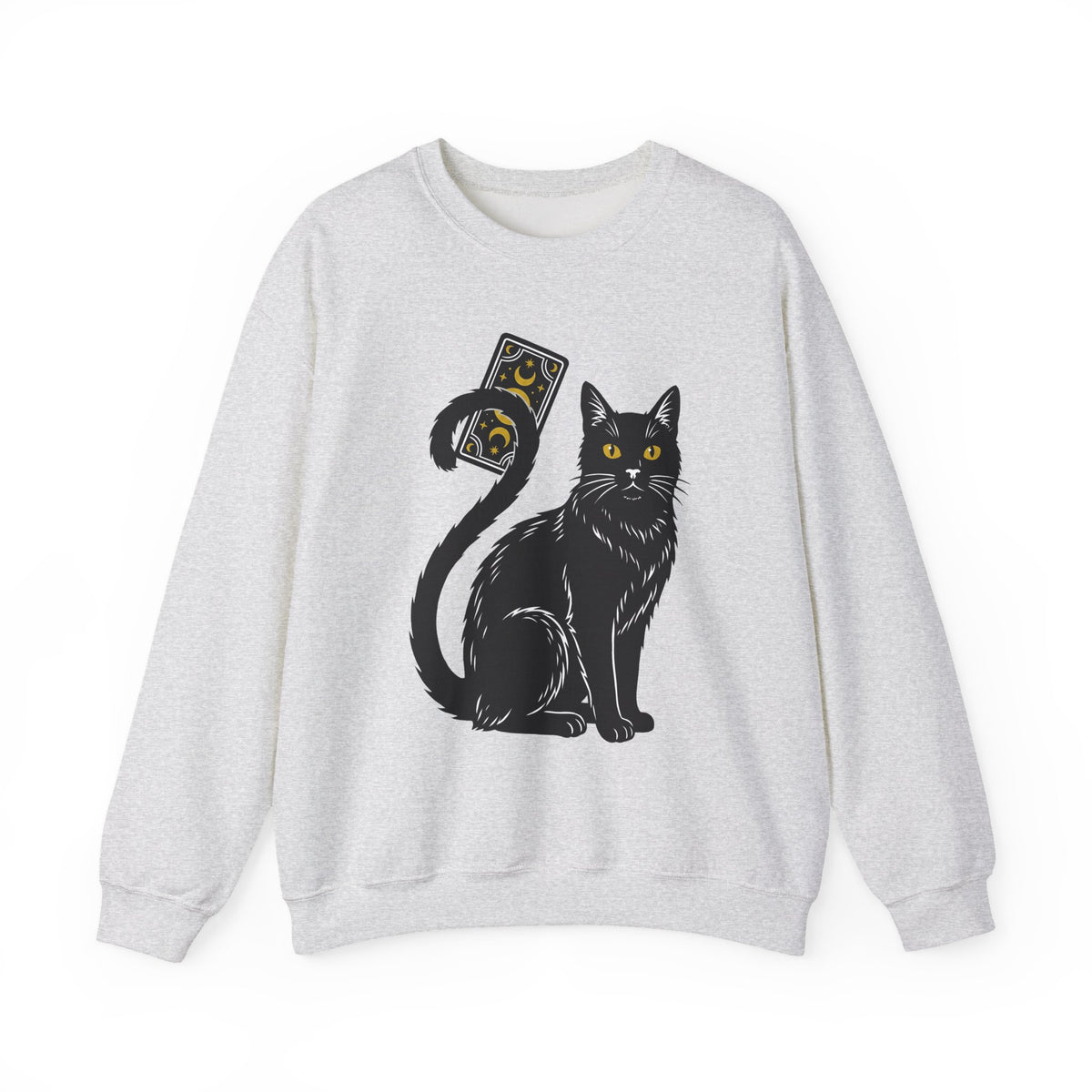Black Cat Sweatshirt Cat Witchcraft Gift Women Mystical Sweatshirt Cat Sweatshirt Feline Fan Occult Graphic Vintage Tarot Card Sweatshirt