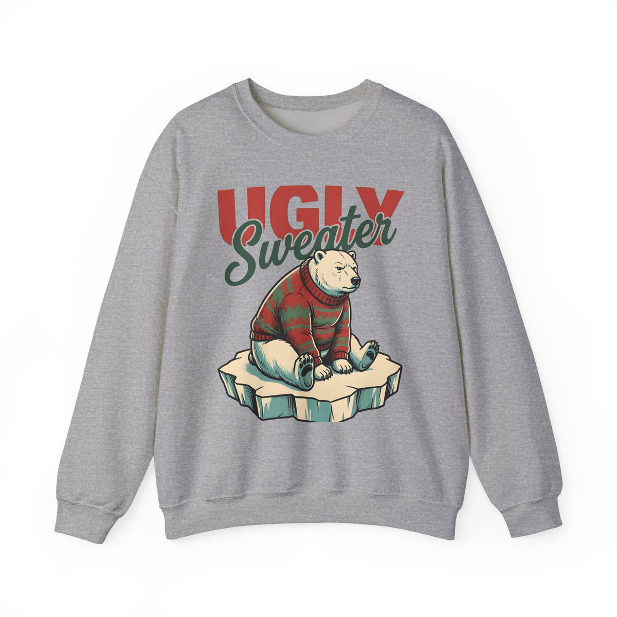Arctic Bear Sweater Christmas Fauna Gift Nostalgic Polar Bear Xmas Fan Vintage Wildlife Doodle Sweatshirt