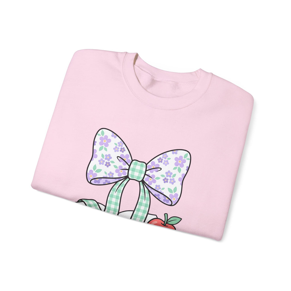 Reading Bow Sweatshirt Teachers Education Gift Women Cute Sweatshirt Reading Bow Sweatshirt Teacher Enthusiast Adorable Sweatshirt Learning Graphic Muted Fruit