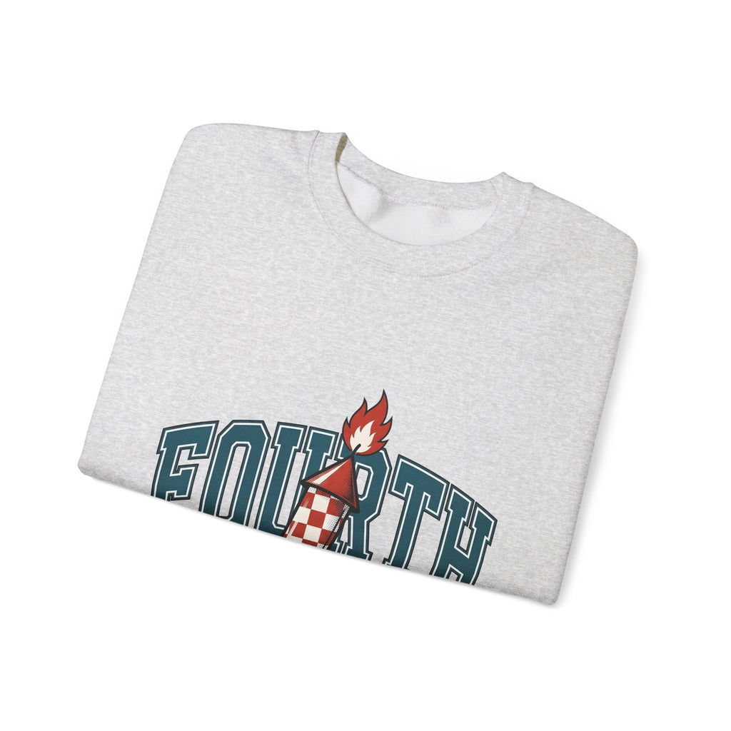 Firework Illustration Sweatshirt 4th Of July America Gift Women Striking Sweatshirt Fireworks Sweatshirt Independence Fan Fire Art Sweatshirt Patriotic Graphic