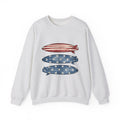 American Surfboards Sweatshirt 4th Of July Ocean Gift Women Painting Sweatshirt Surfboard Sweatshirt Independence Day Fan Artistic Sweatshirt Sea Graphic Retro