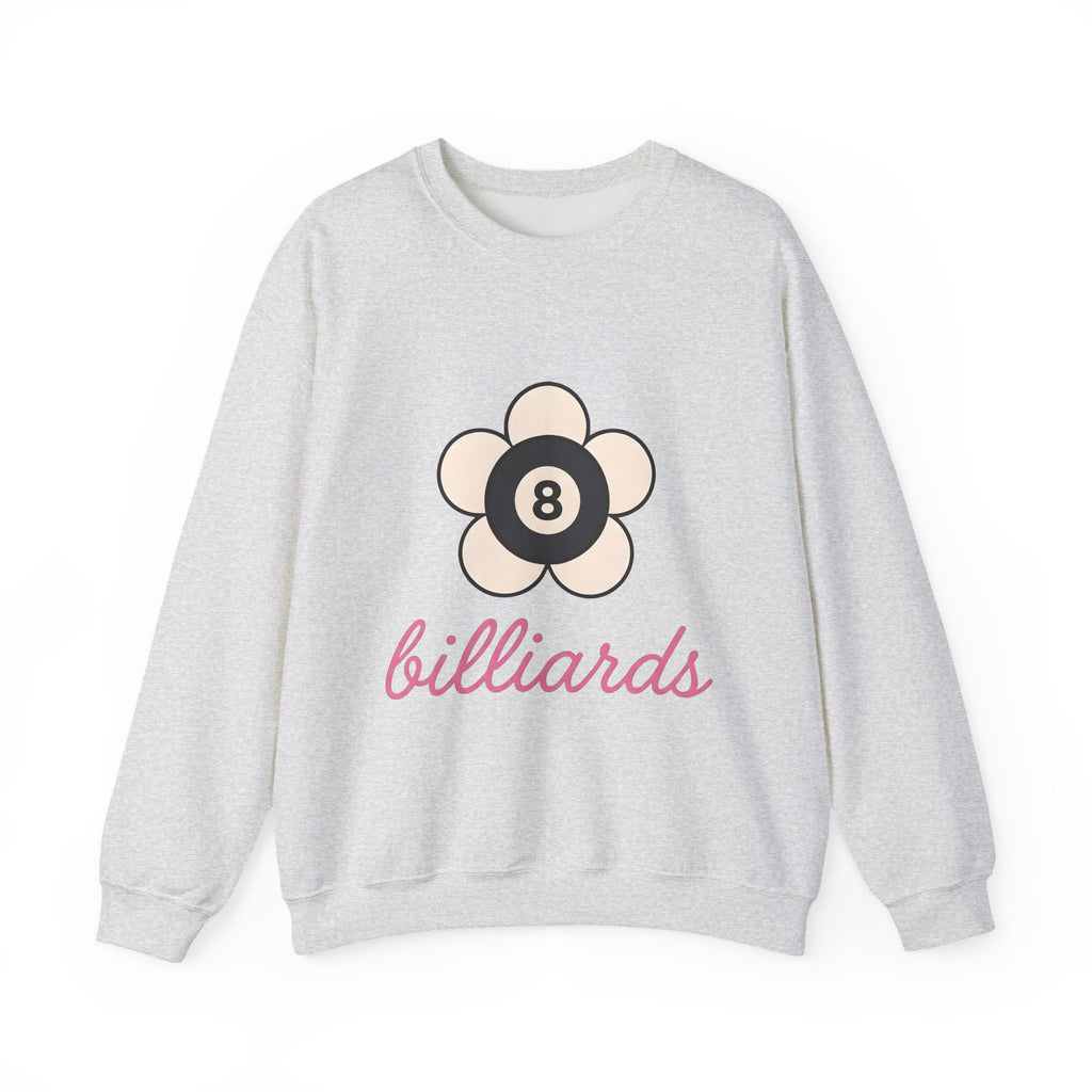 Eight Ball Flower Billiards Plants Gift Modern Magic Flower Pool Fan Artistic Floral Antique Sweatshirt