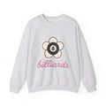 Eight Ball Flower Billiards Plants Gift Modern Magic Flower Pool Fan Artistic Floral Antique Sweatshirt