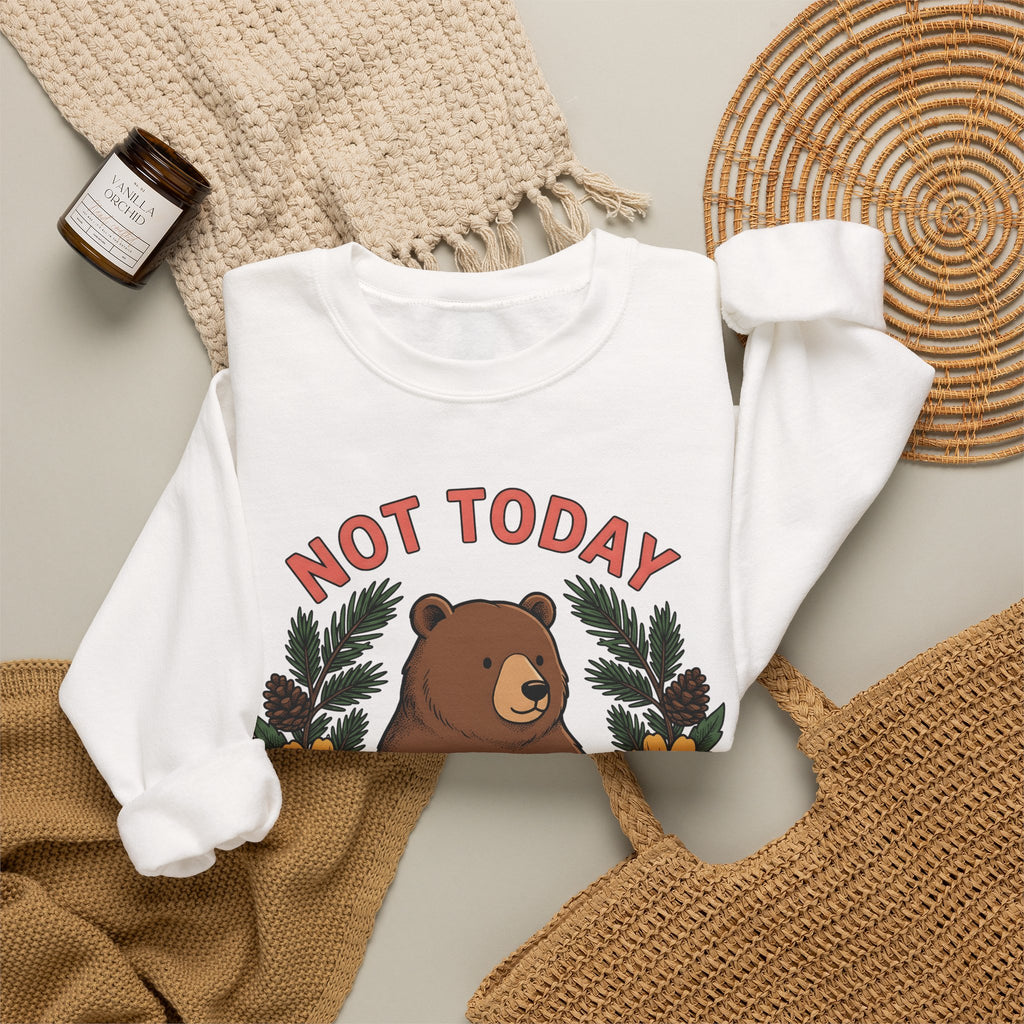 Bear Drink Sweatshirt Sweatshirt Funny Beasts Gift Women Comic Art Sweatshirt Sweatshirt Sweatshirt Humor Fan Cartoon Sweatshirt Creature Graphic Classic Flower Wreath