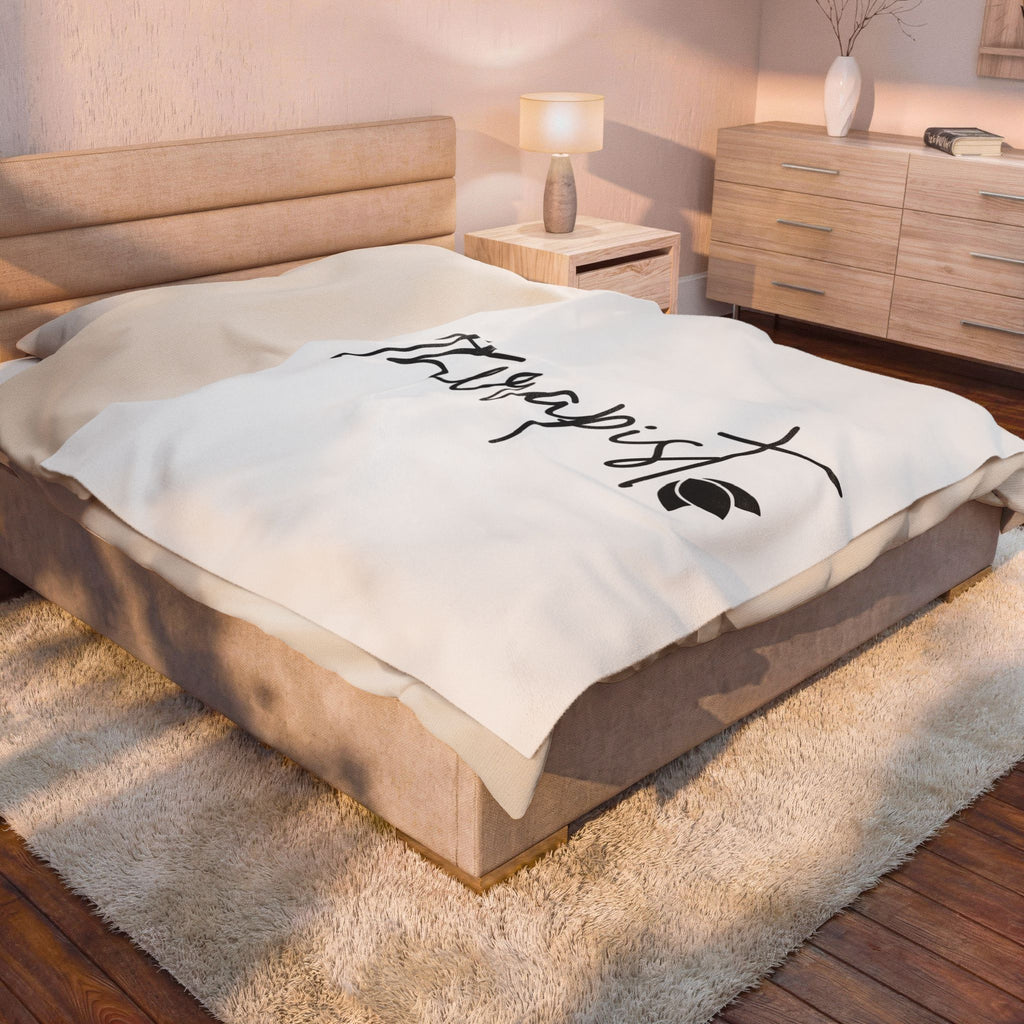 Therapist Word Art Blanket Therapist Wellness Gift Women Minimalist Blanket Counseling Typography Blanket Mental Health Enthusiast Simple Blanket