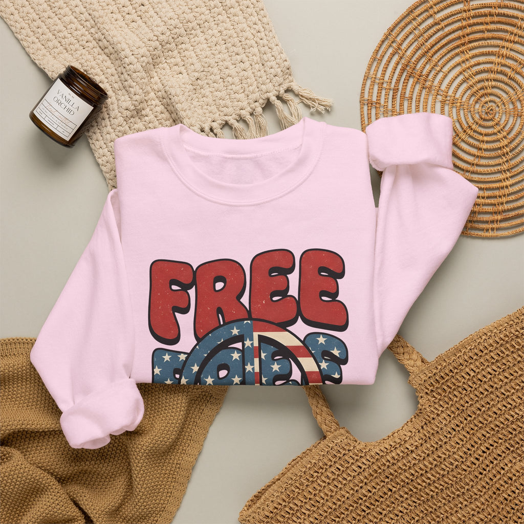 Peace Sign Sweatshirt 4th Of July Independence Gift Women Nostalgic Sweatshirt Peace Symbol Sweatshirt Patriot Fan Retro Sweatshirt Liberty Graphic Classic