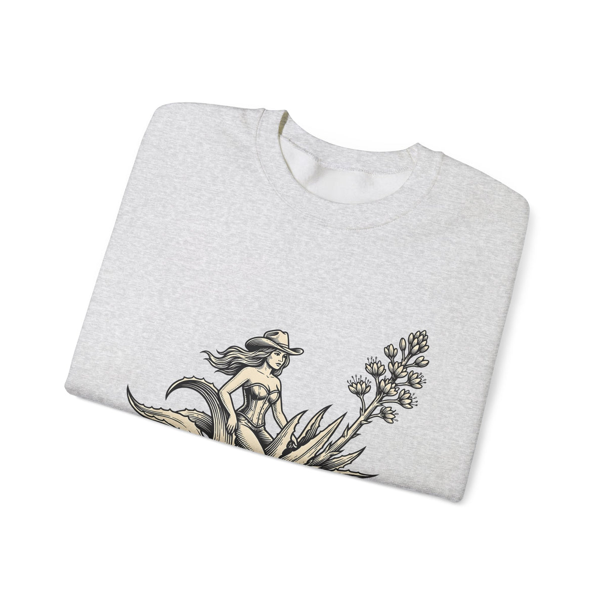 Cowgirl Art Sweatshirt Cowgirl Ranch Gift Women Sepia Sweatshirt Western Art Sweatshirt Cowgirl Fan Vintage Sweatshirt Farm Graphic Line Art Succulent Sweatshirt